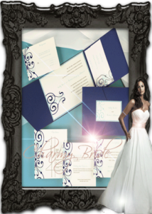 Дизайнерска покана с много вътрешни части - Charmybride.com