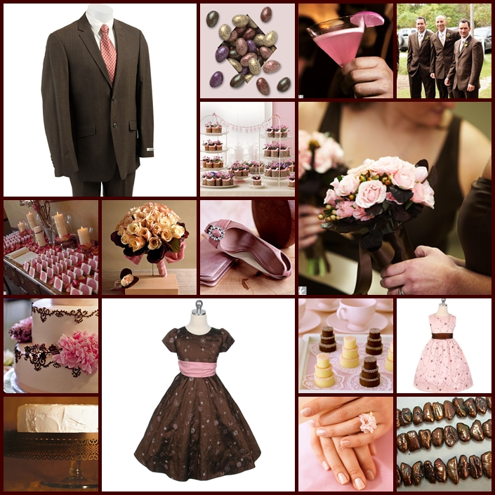 08 keen to be seen pink chocolate brown wedding board